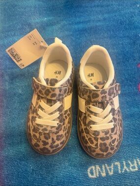 H&M Kids Leopard Print Velcro Sneakers - Brown/Tan